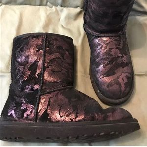 Ugg Australia Classic Short Pink Glitter Camo Boot